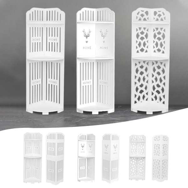 3 Tier Corner Bath Shelf Unit Organiser Stand Showers Caddy Storage Rack - Deer Pattern - Image 2
