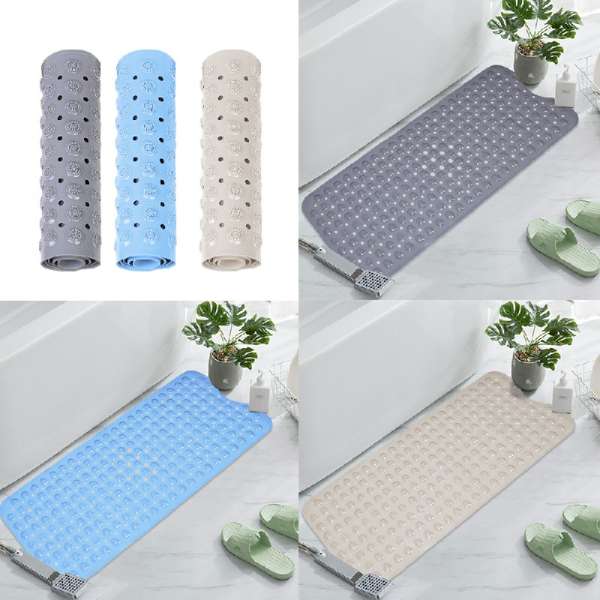 Bathroom Shower Mat Non Slip Bath Massage Mat - Khaki - Image 2