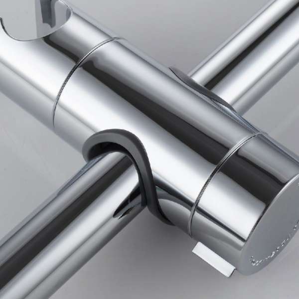 Adjustable Chrome Bathroom Shower Head Holder Riser Rail Bracket Slider Bar - Image 4