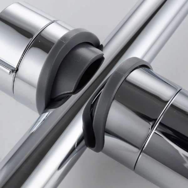 Adjustable Chrome Bathroom Shower Head Holder Riser Rail Bracket Slider Bar - Image 6