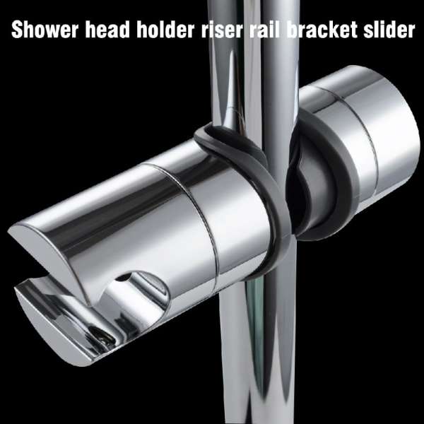 Adjustable Chrome Bathroom Shower Head Holder Riser Rail Bracket Slider Bar - Image 9