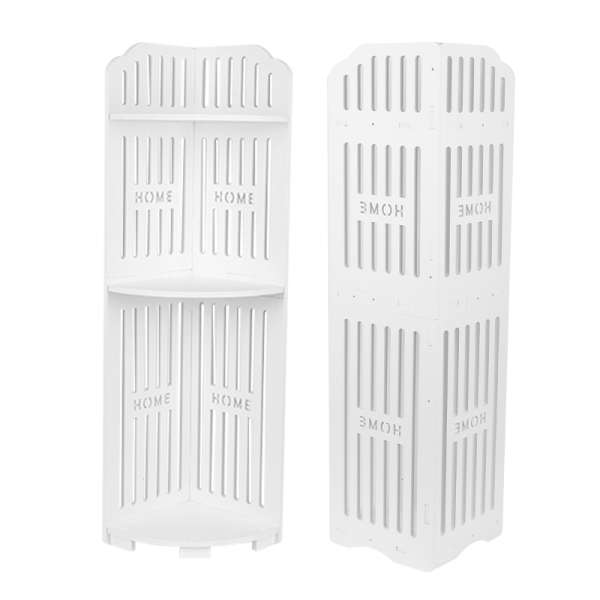 3 Tier Corner Bath Shelf Unit Organiser Stand Showers Caddy Storage Rack - Stripes Pattern - Image 6