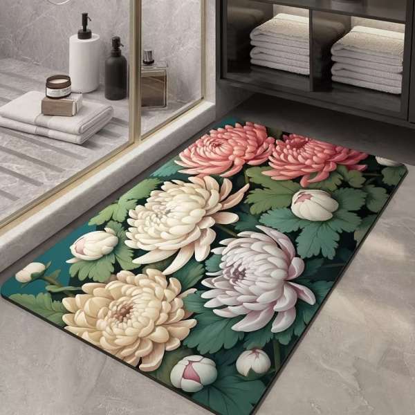 Soft Diatom Ooze Floor Bathroom Absorbent Bathroom Step Mat Quick-drying Non-slip Toilet Door Mat - Image 6