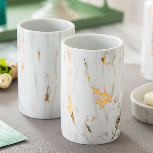 Bathroom Marble Bathroom Wash Kit Ceramic - Image 3